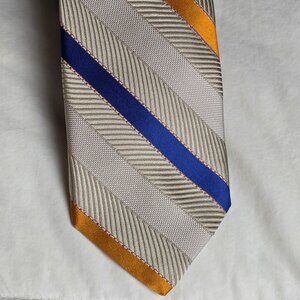 ROBERT TALBOTT Best Of Class Textured & Satin Stripe SIlk Tie 60 x 3 1/4"